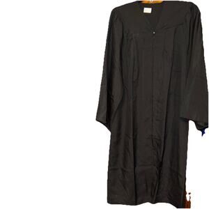 Black Graduation Gown Mortar Board Size 54 Adult Perfect For Halloween Costume